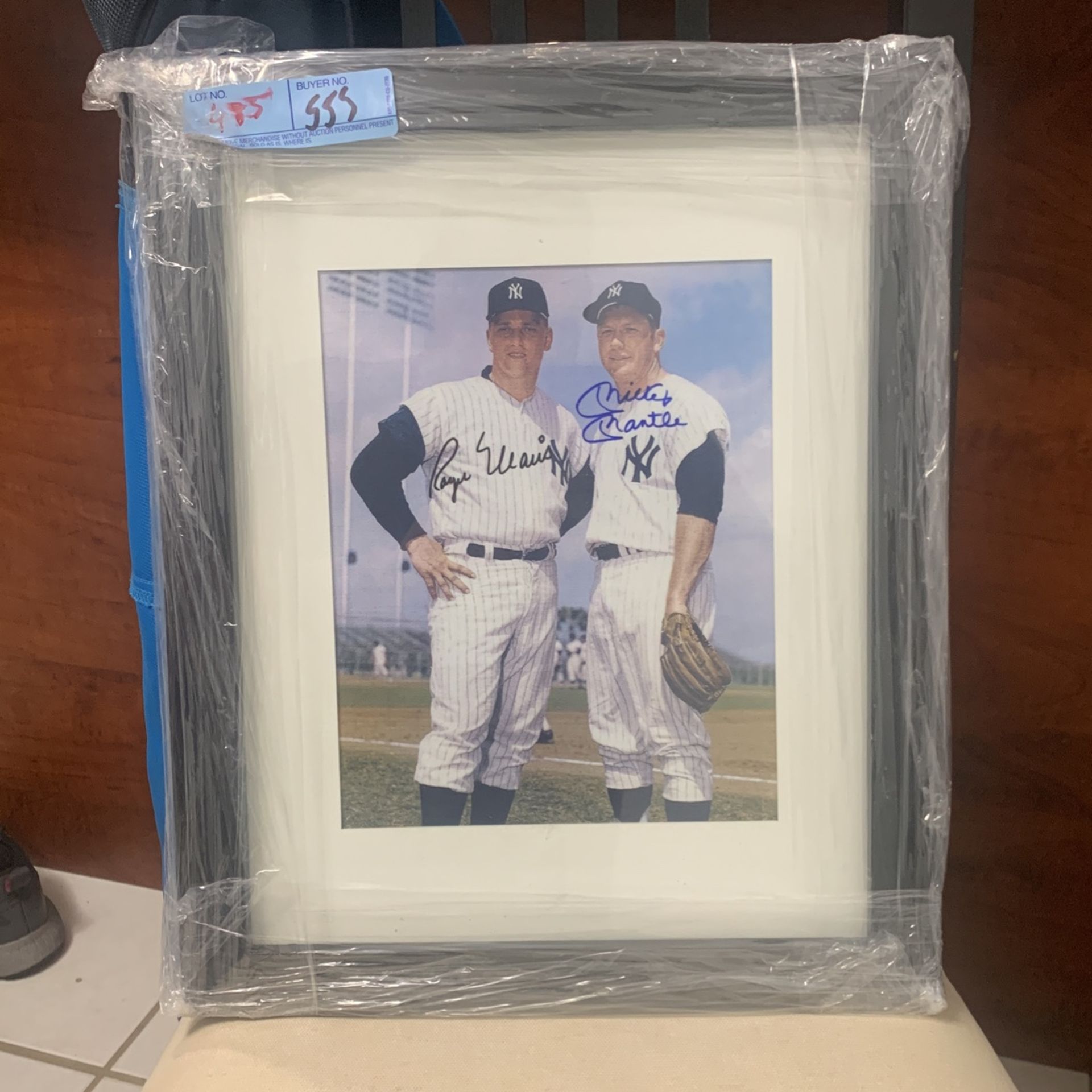 Roger Maris And Mickey Mantle Autograph Photo