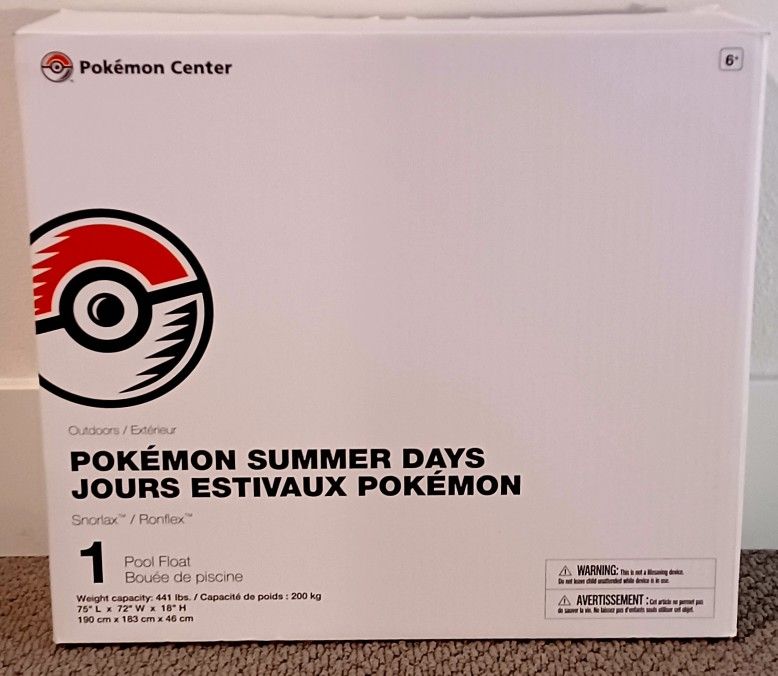 New In Box Snorlax Pool Float