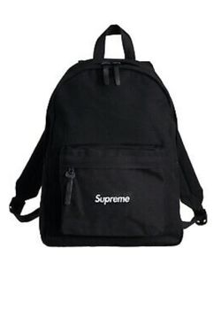 Supreme Black Canvas Backpack New AUTHENTIC  Thumbnail