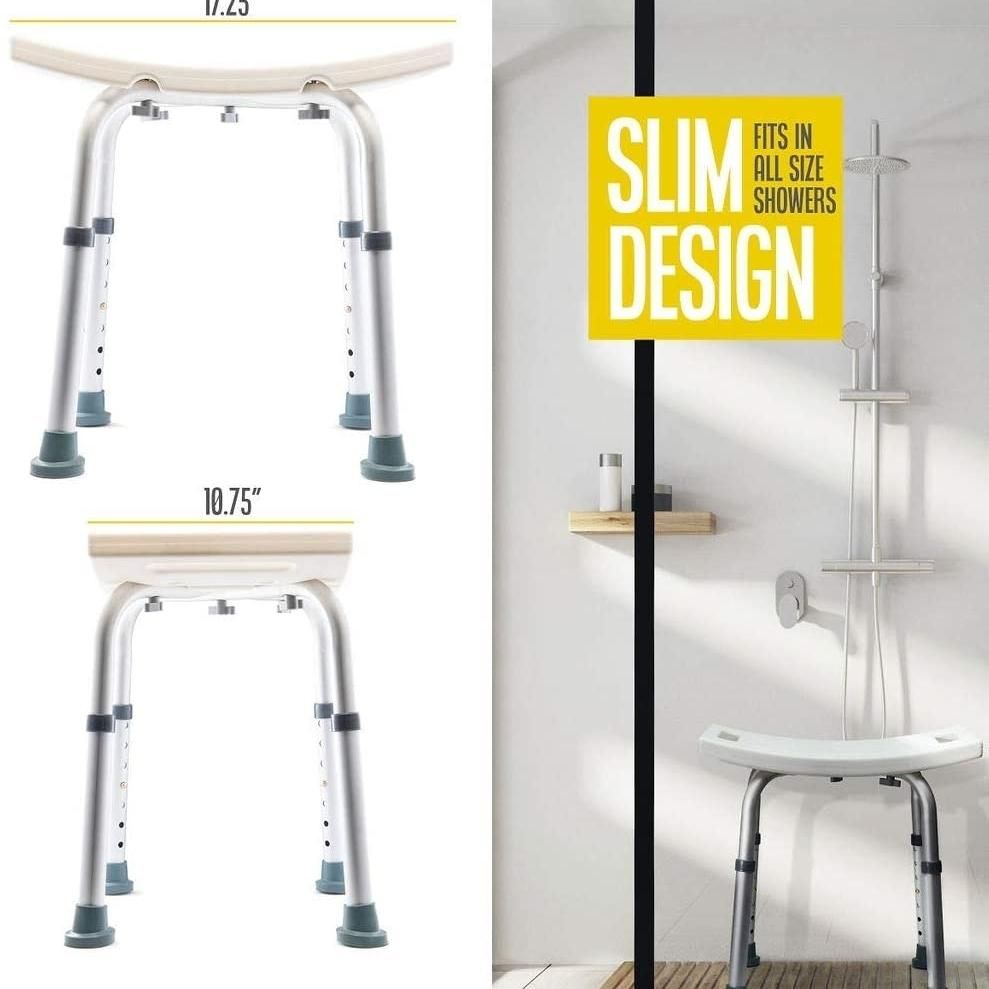 8 Height Bariatric Bath Bench Shower Chair Stool Heavy Duty Shower Tub Chair