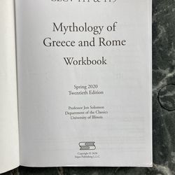 Mythology of Greek and Rome Workbook Thumbnail