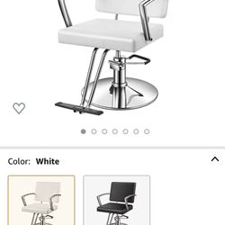 White Salon Chair  Thumbnail