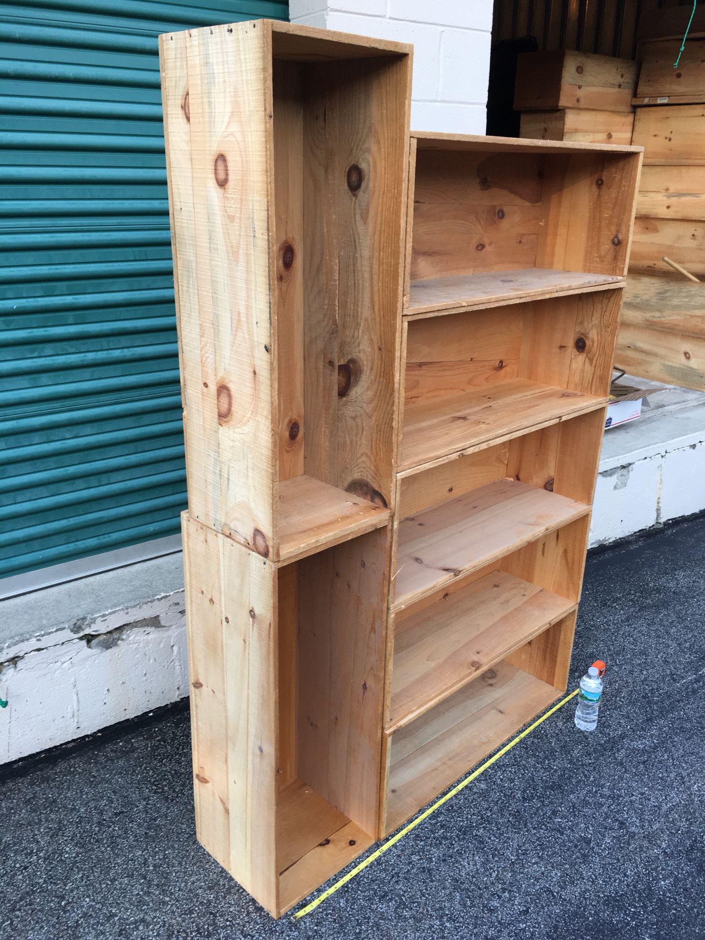 Solid wood rustic adjustable storage crates bookshelves. Lots of combinations $15 each crate