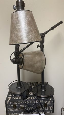 Adjustable glass industrial style lamps very nice Thumbnail