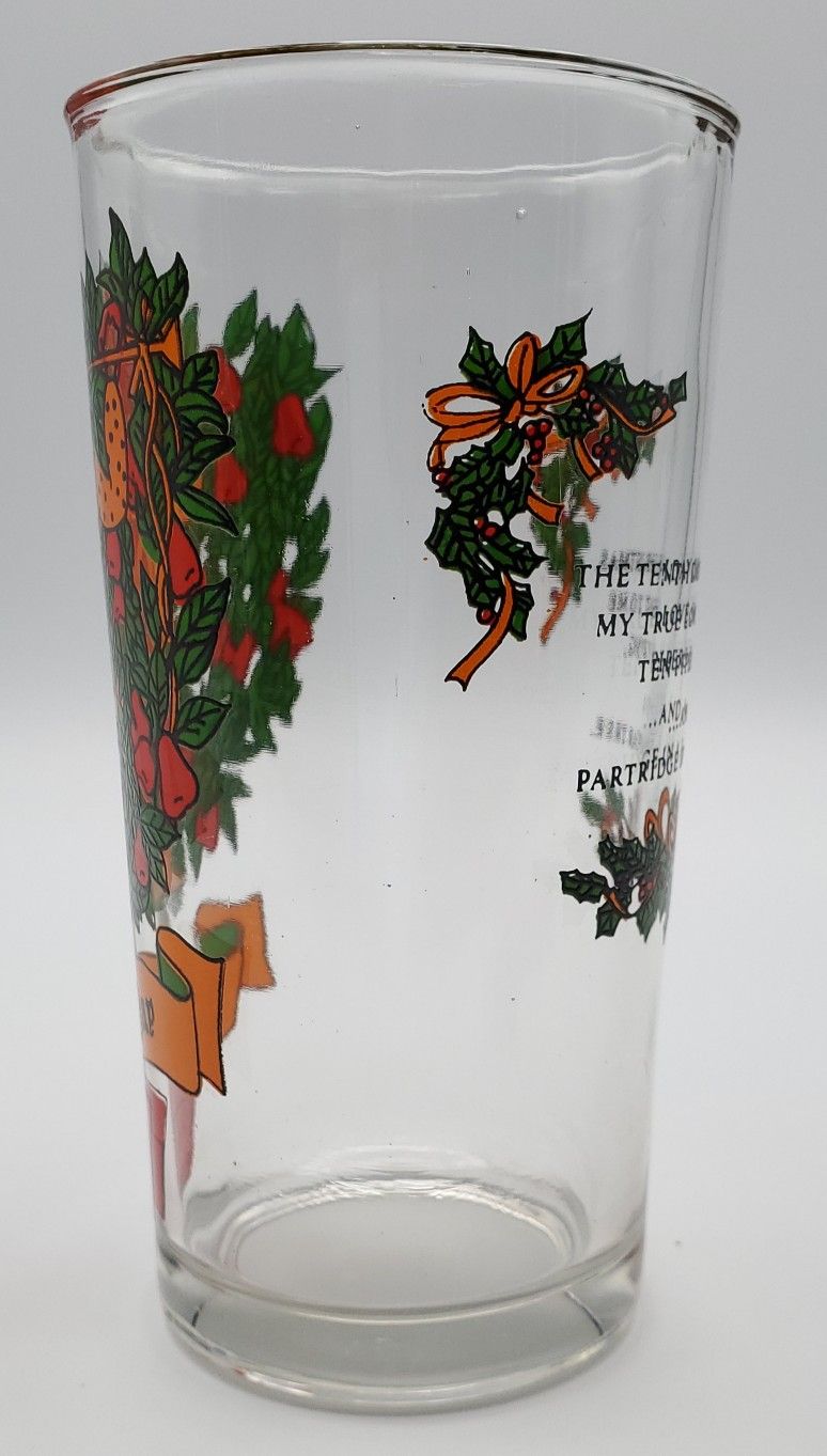 12 Days Of Christmas Tumbler Vintage Original Day 10 Ten Pipers Piping