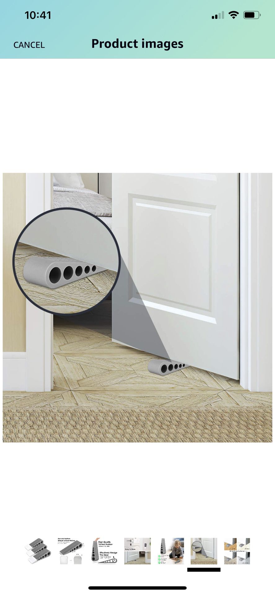 Door Stopper Rubber Door Stop Wedge Security Door Stops with Door Holder Rubber Door Stoppers Works On All Floor Types and Carpet Heavy Duty Door Jam
