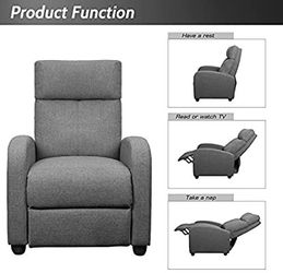 Adjustable Linen Recliner Chair Thumbnail