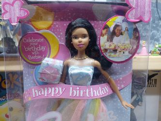 New-Unopened Birthday Barbie Doll 2005 African American W/ Tiara Princess Crown Thumbnail