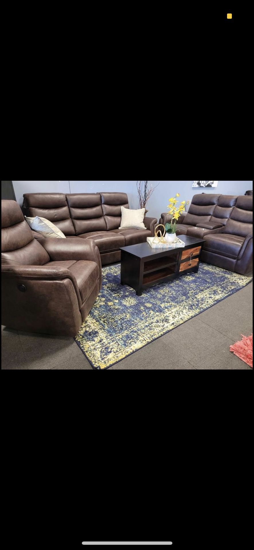 In stock now!! Brand new color - sofa/loveseat/recliner- buy as set or only the pieces you need -