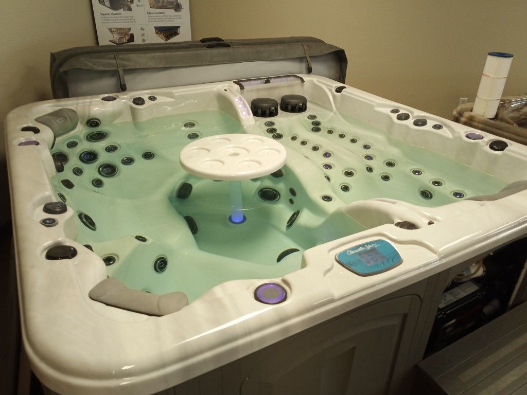 Huge hot tub blow out by Clearwater Spas ofColorado