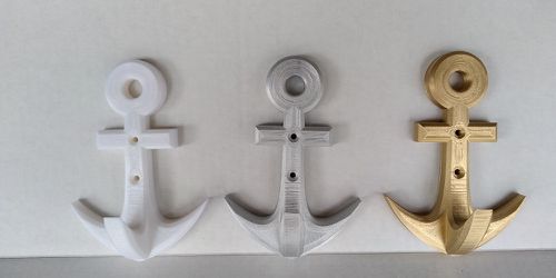 Set of 3 Nautical ANCHOR 3D Printed in Florida USA Choose Color  Thumbnail