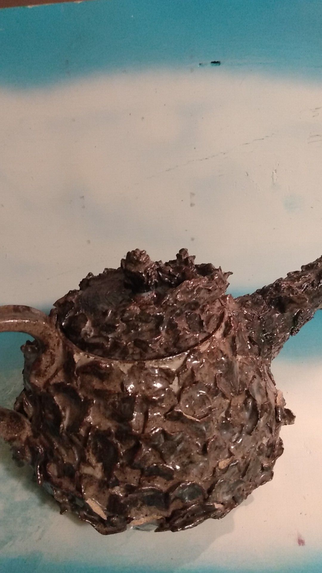 Ceramic Sculpted Tea Pot