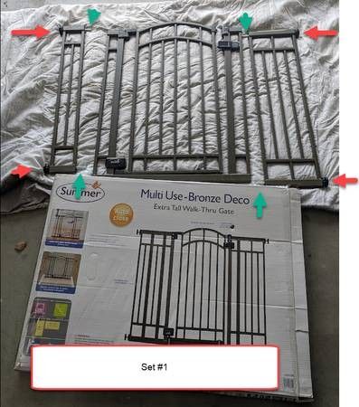 Used Summer Multi-Use Decorative Extra Tall Walk-Thru Baby Gate, Metal