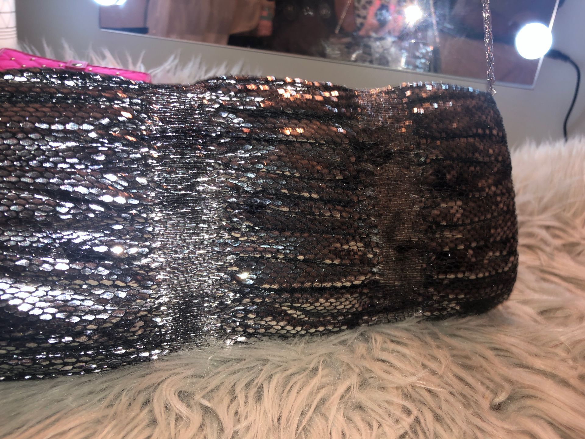 Gray & Black night women’s clutch