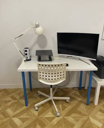White swivel Office desk Chair - IKEA Sporren Skalberg