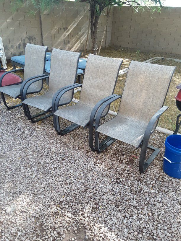 4 Matching Outdoor Metal Patio Chairs For In Gilbert Az Offerup - Outdoor Furniture In Gilbert Az