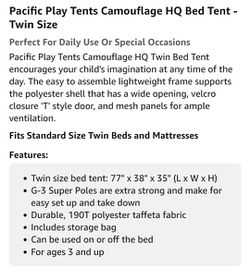 Twin Bed Tent  Thumbnail