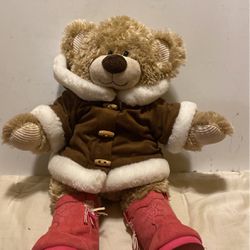 Teddy Bear With Boots And Jacket Removable  Thumbnail