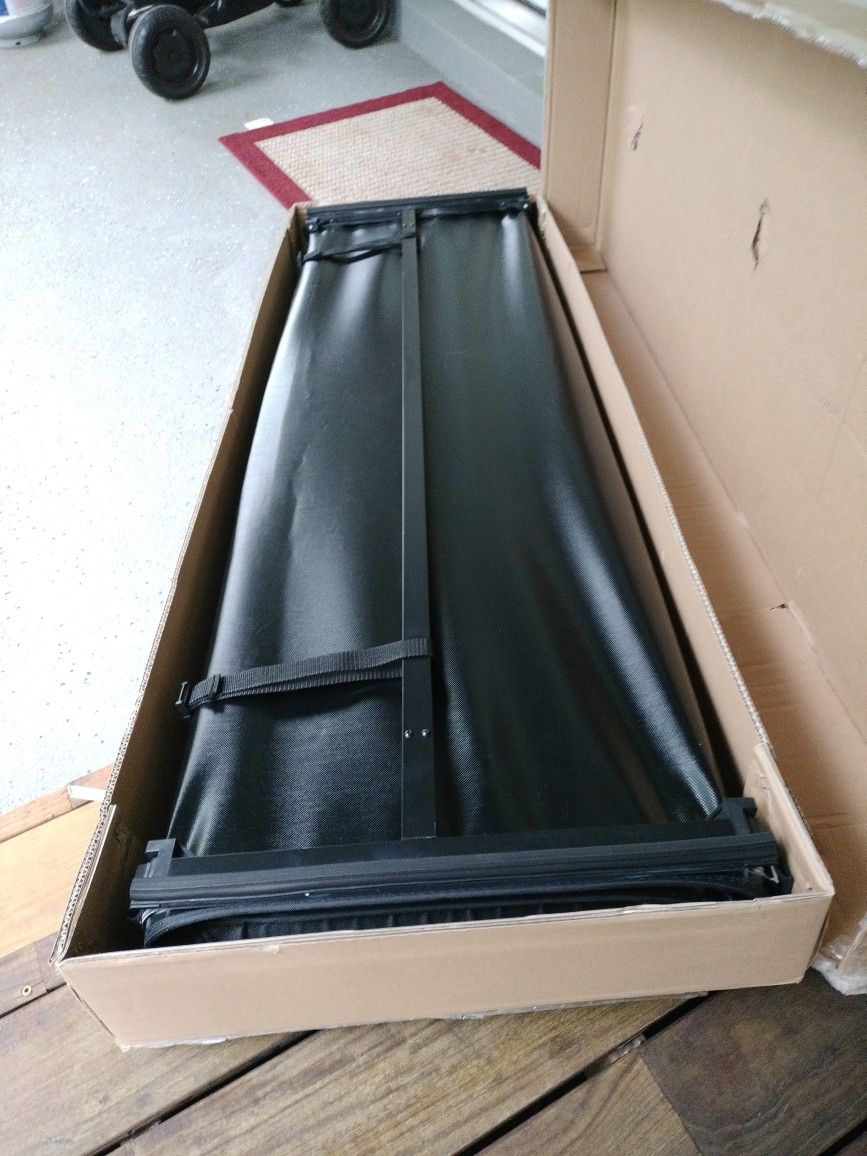 FIT FOR 14-18 CHEVY SILVERADO GMC SIERRA 6.5 FT 4-FOLD TONNEAU BED COVER BLACK