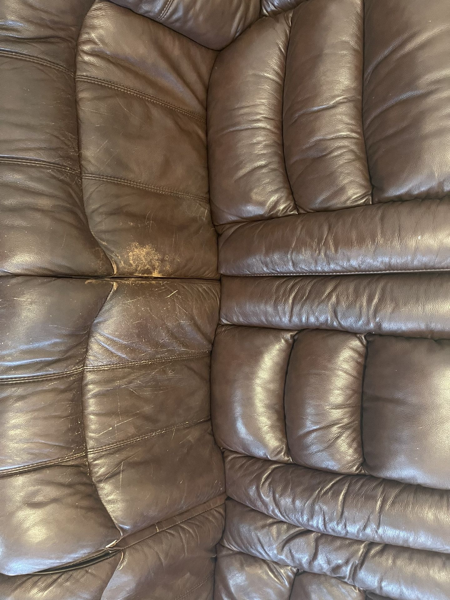 Leather Electric Reclining Couch & Loveseat 