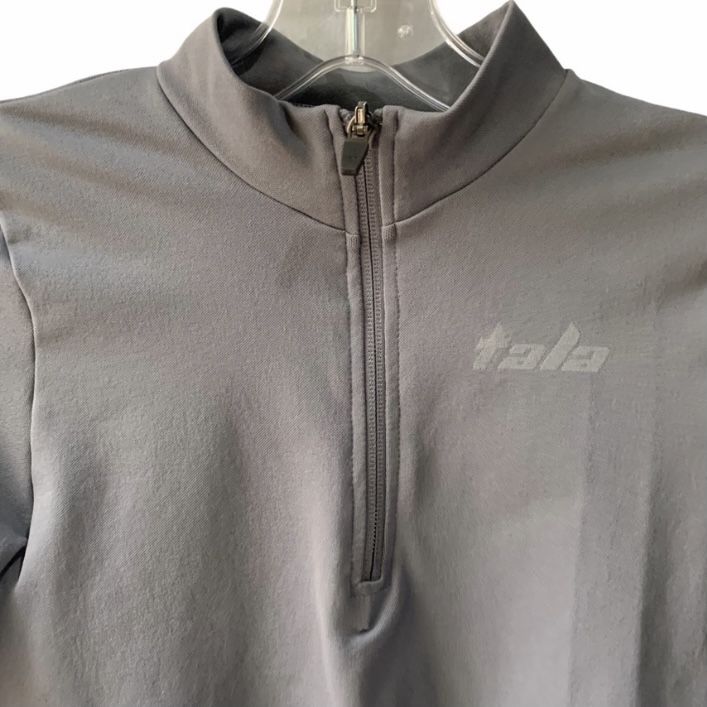 TALA Blaze Long-Sleeve Half-Zip Crop Top (S)
