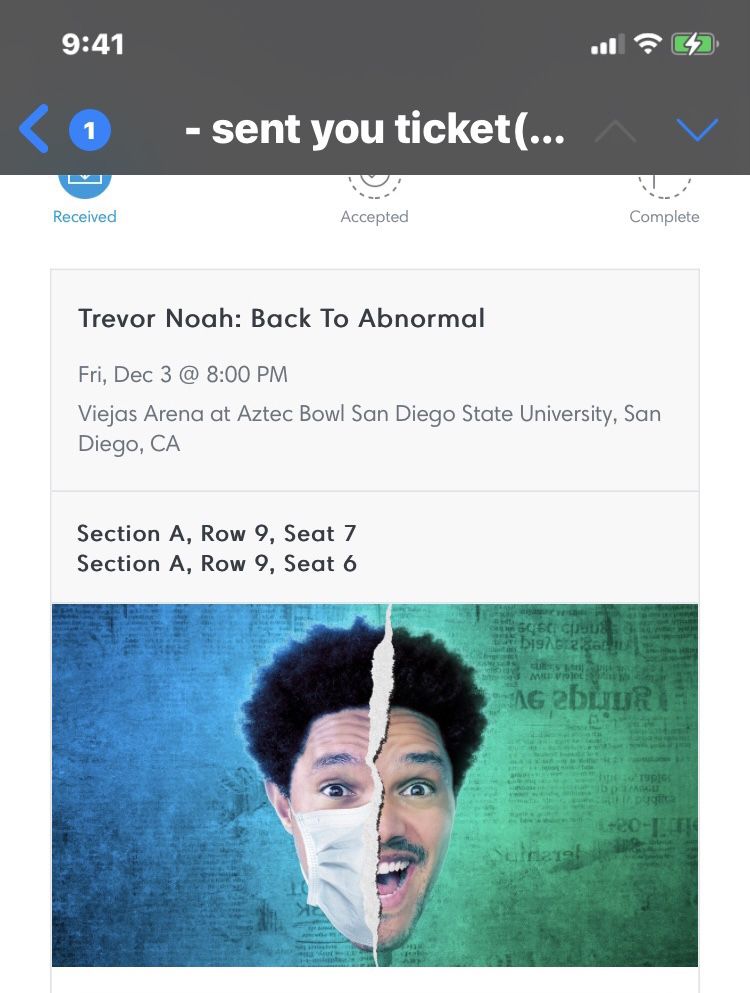 Trever Noah Tickets For Dec. 3rd.