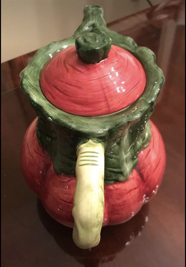 Tea Pot Vintage Radish Design Hans Glazed Ceramic