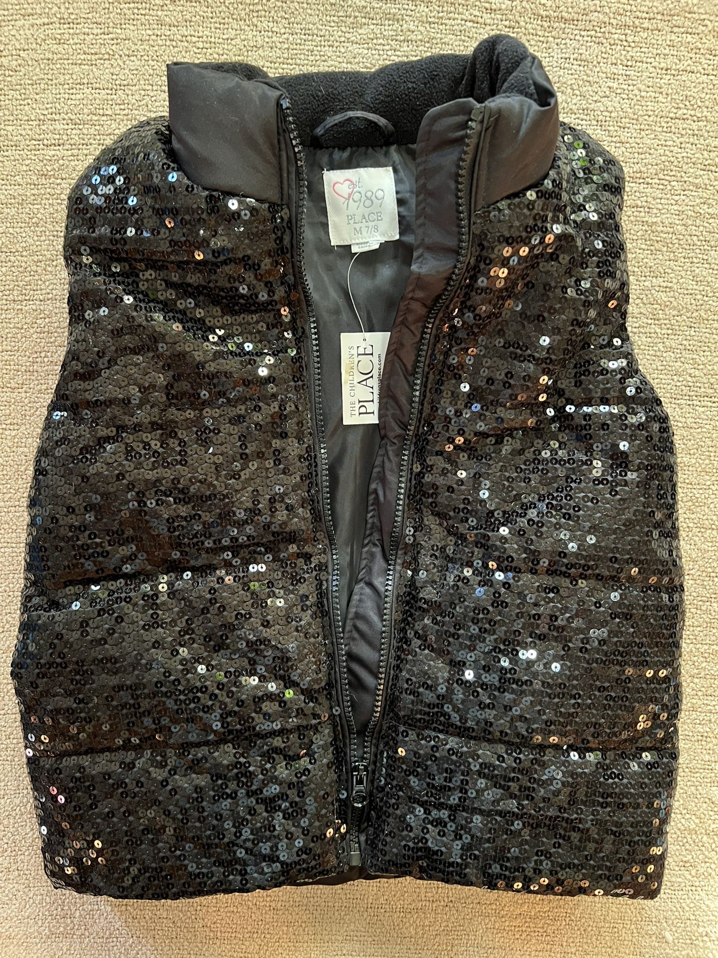Girls Puffer Vest Jackets Size 7/8T, Set of 2 - Fall/Winter Outerwear - New, Childrens Place