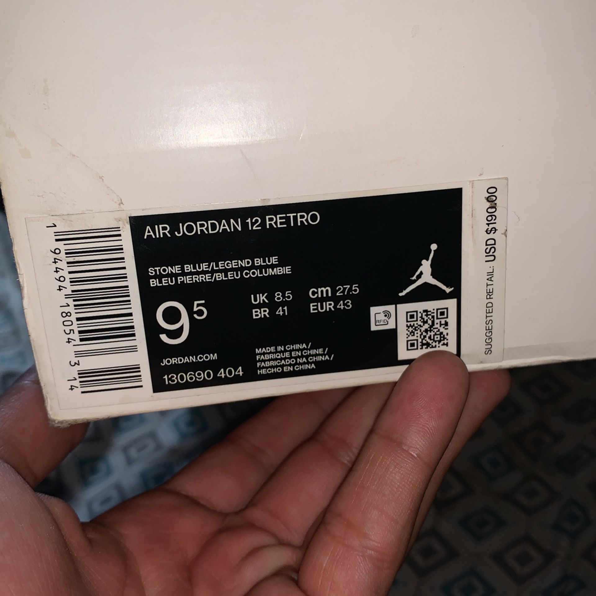 Air Jordans 12 Retro Blue/White 