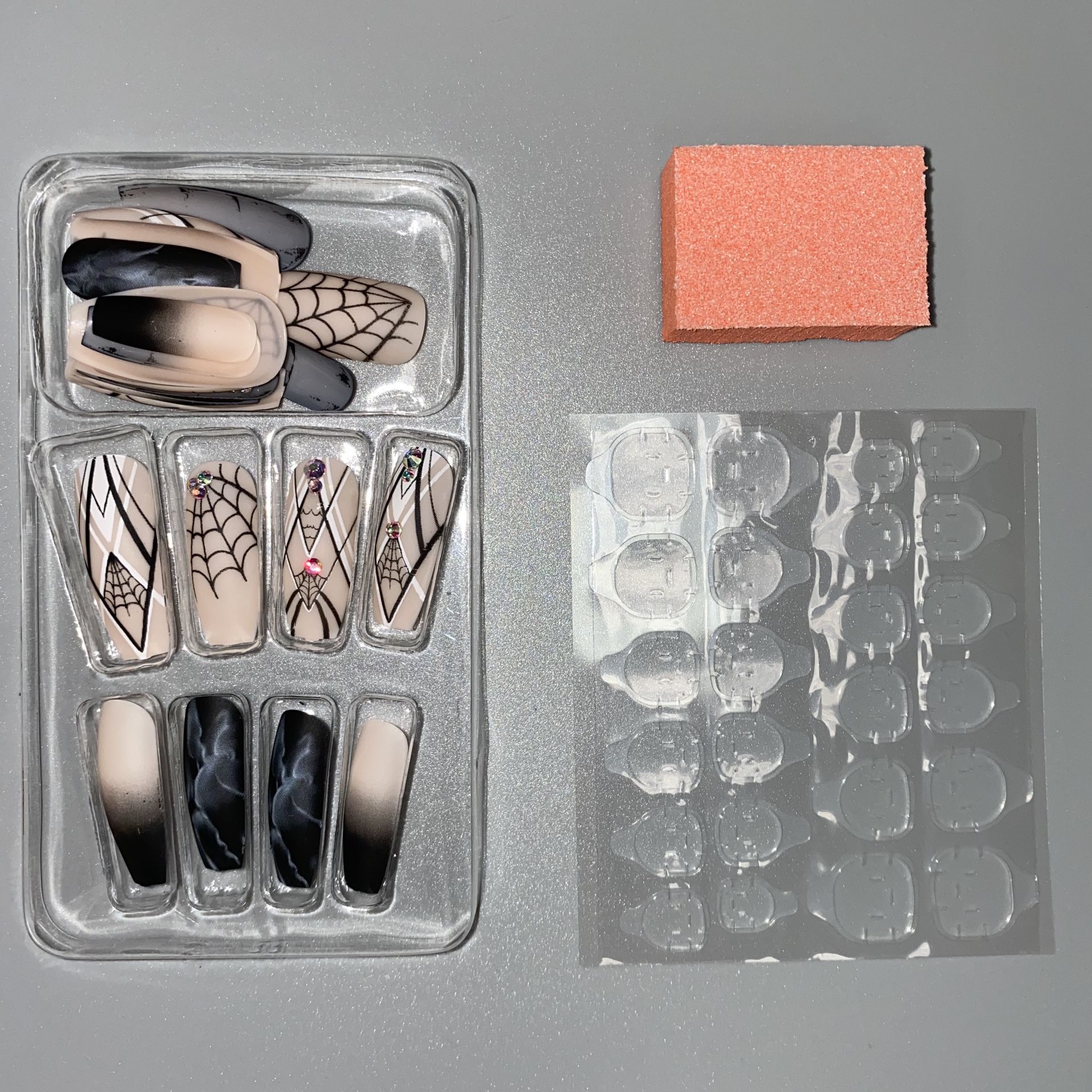 Halloween Press On Nail Tips Pretty - Free Nail Buffer