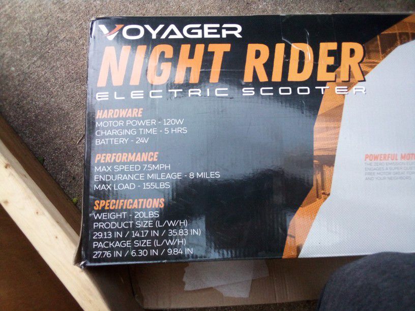  Price Drop To $120 For 2 Days On This Voyager Electric Scooter Night Ranger