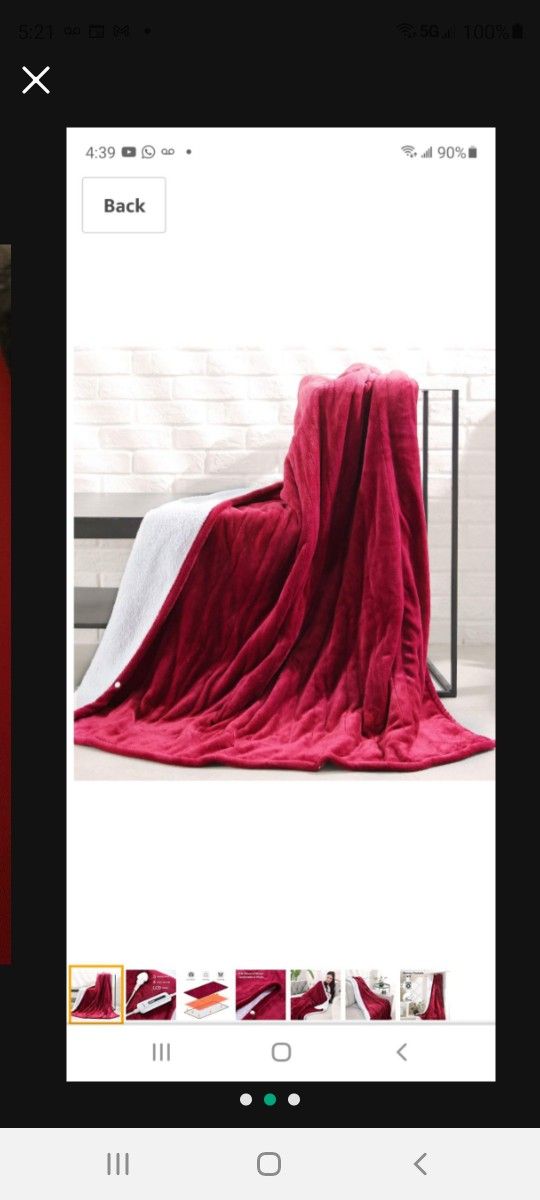 Mexcare Electric Heated Blanket Throw