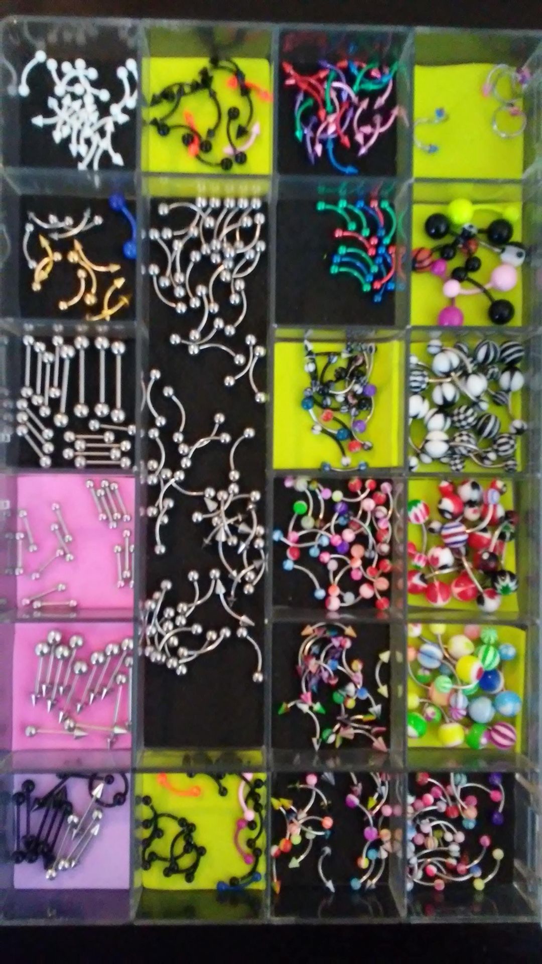 Tapers gauges and body jewelry of all sorts something dollars some three dollars some five dollars
