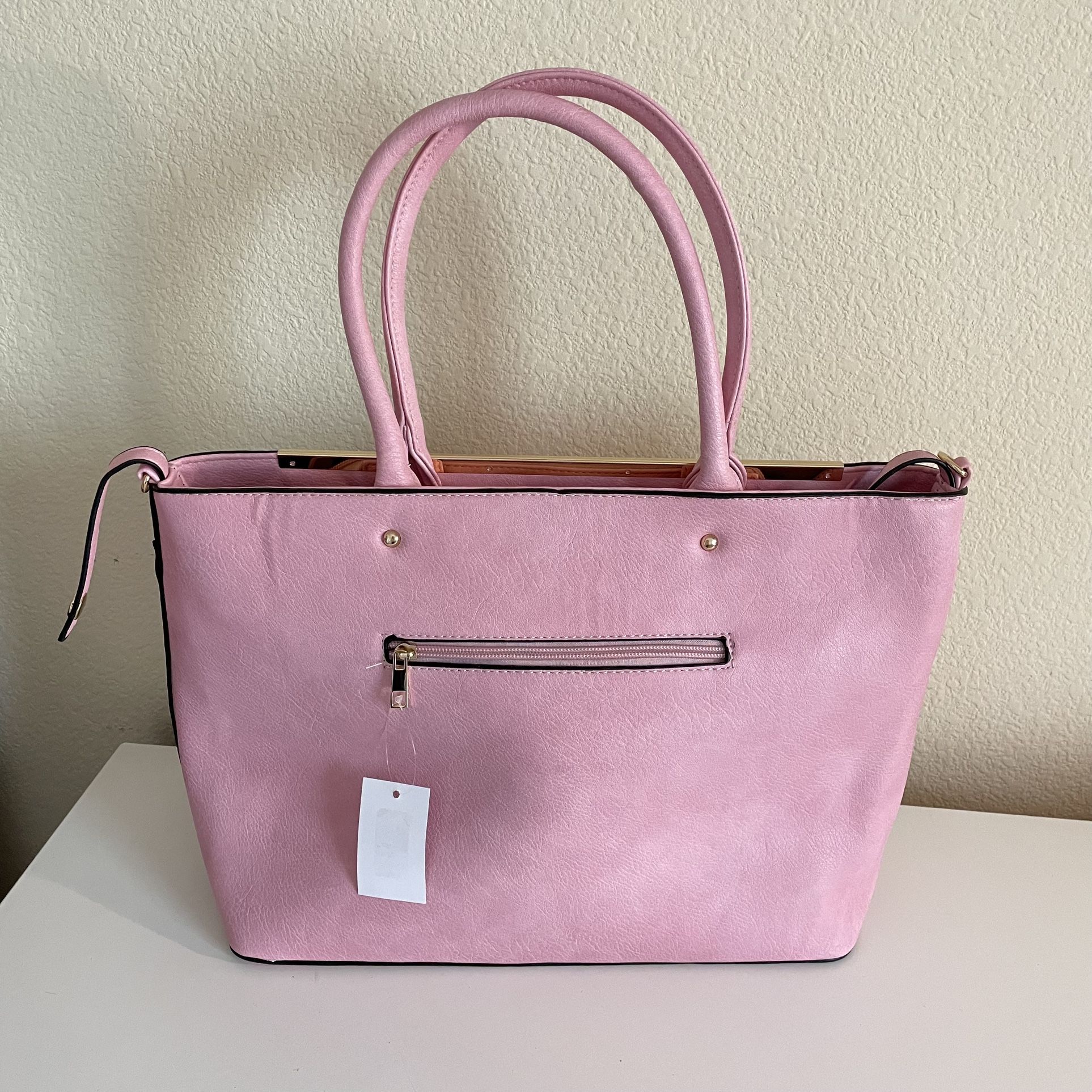 Womens Tote Bag Purse 2 Ways Pink