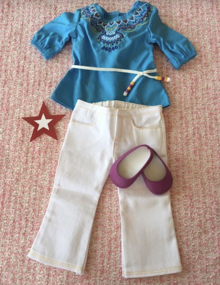 American Girl Doll Saige’s Tunic Outfit - Brand New In Box