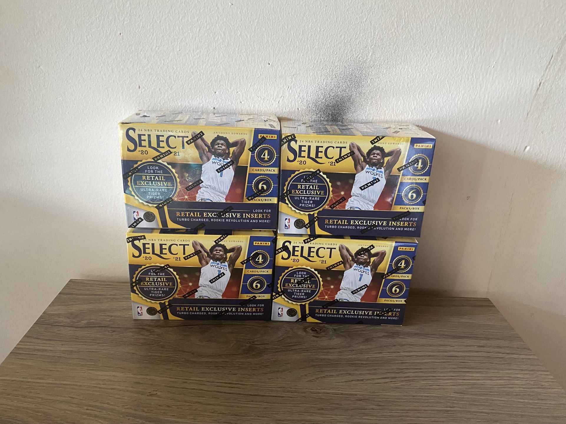 2020-21 Panini SELECT NBA Blaster Box LOT OF FOUR Factory Sealed Basketball Cards