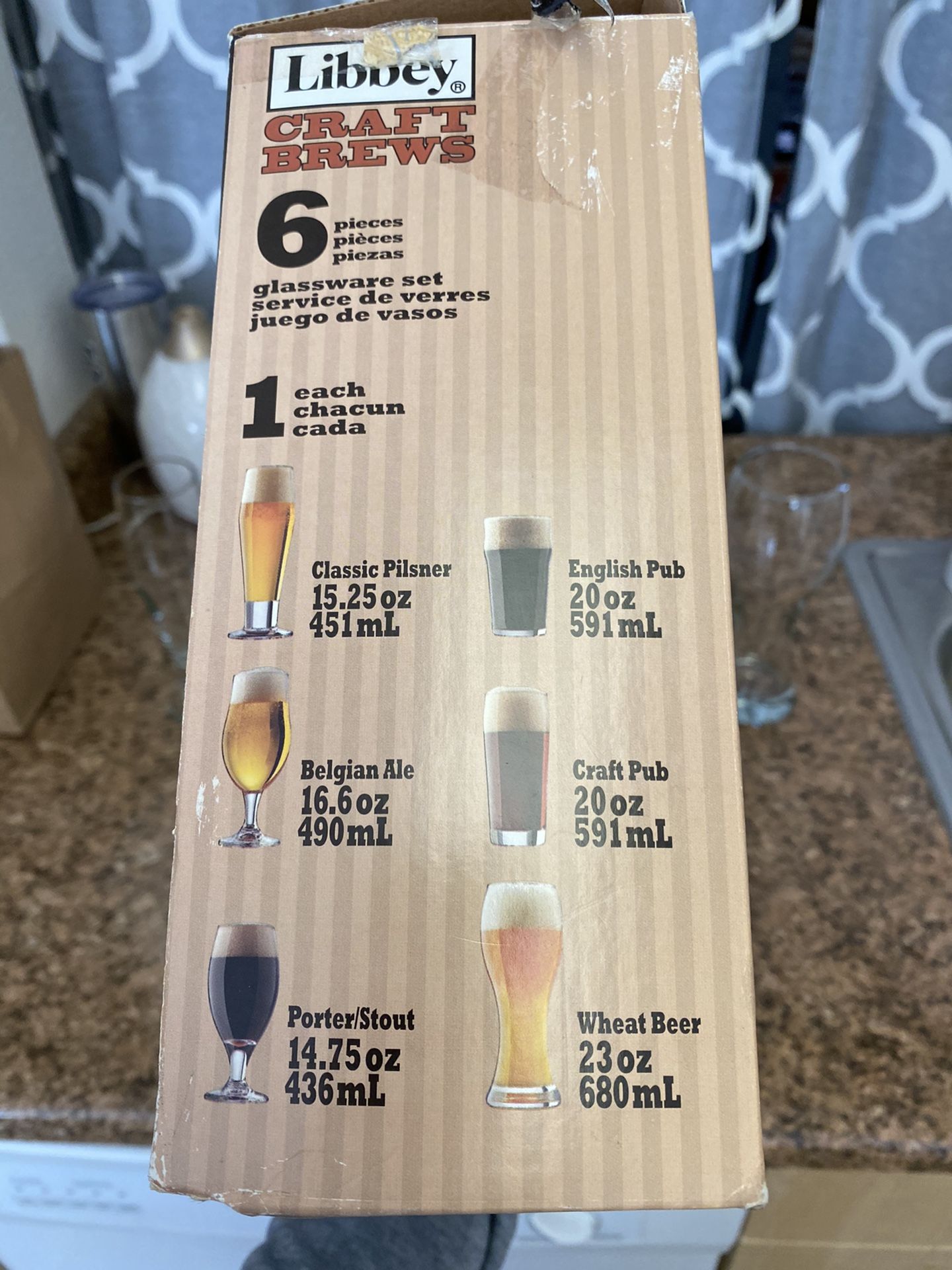 Libby Craft Beer glassware 6 piece