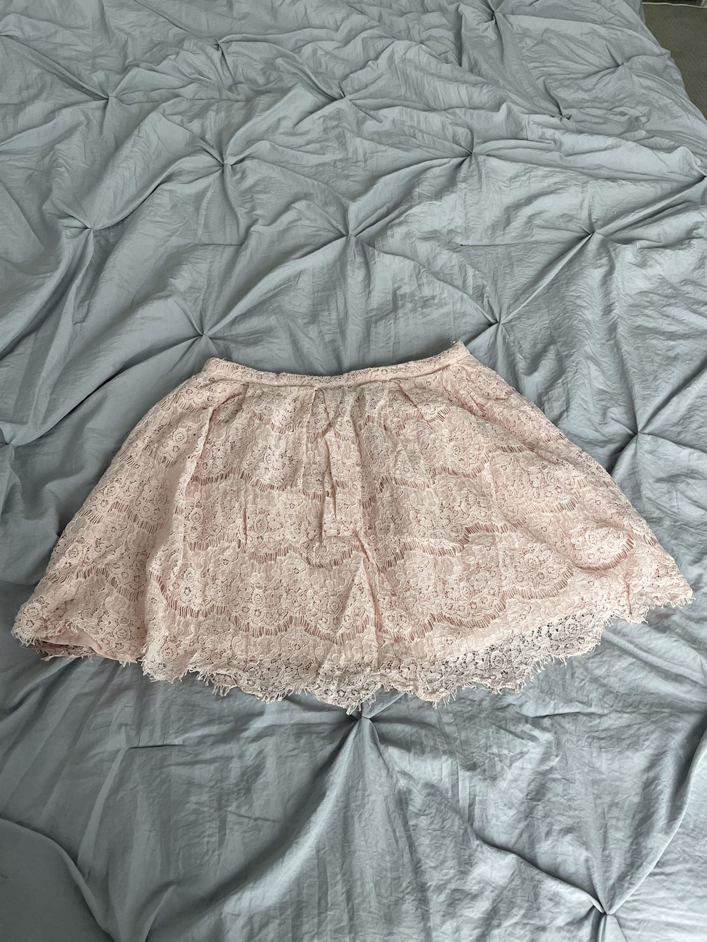 Pretty Lace Tulle Pink Skirt