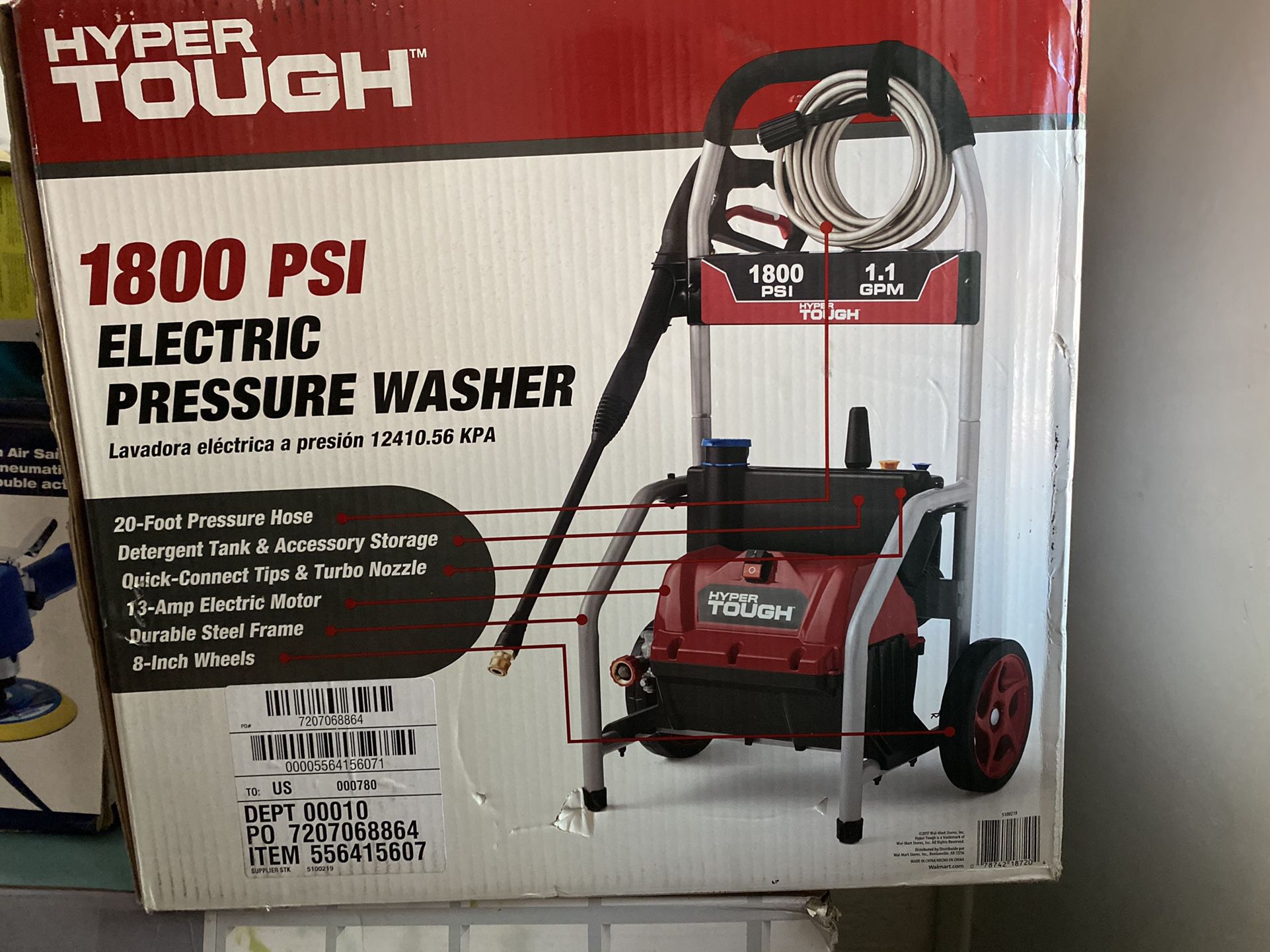 Hyper  Tough 1800 PSI Electric  Pressure Washer. Never Used