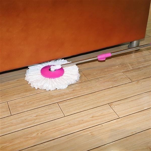 360° Spin Mop with Bucket & Dual Mop Heads Pink