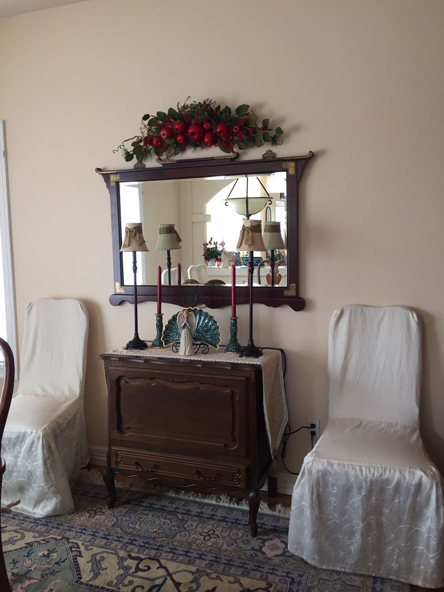 Solid Cherry Queen Ann Dining Set