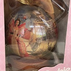 1996 BARBIE Decoupage Ornament with beautiful Free Stand Thumbnail