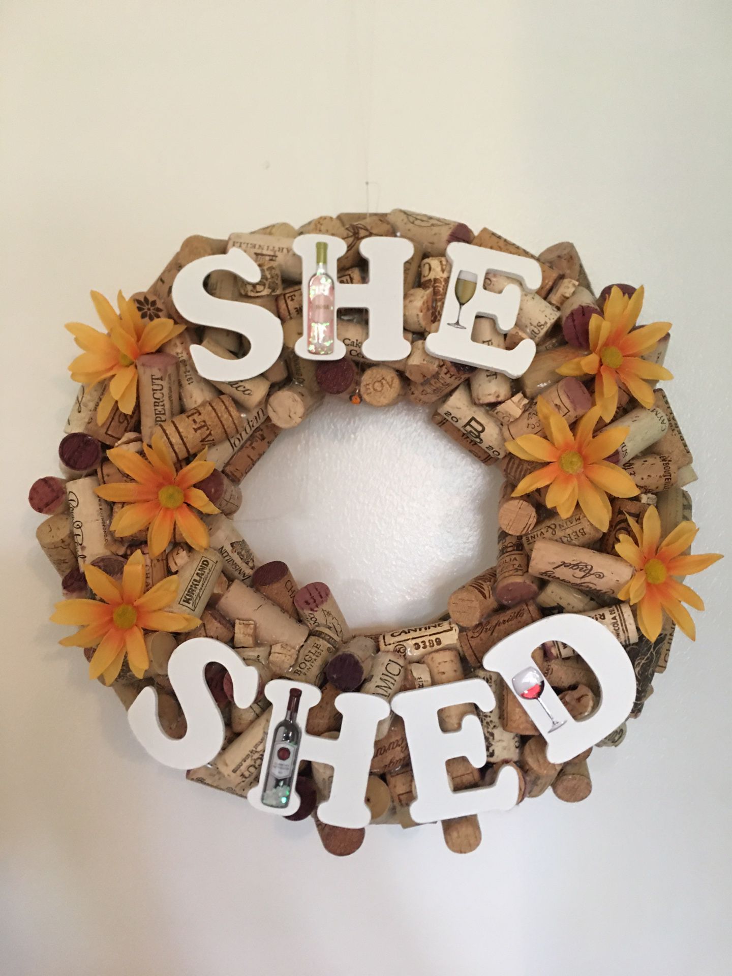 Cork Wreath, She Shed