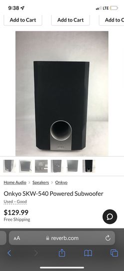 Onkyo SKW-540 Powered Subwoofer Open To Offers!  Thumbnail