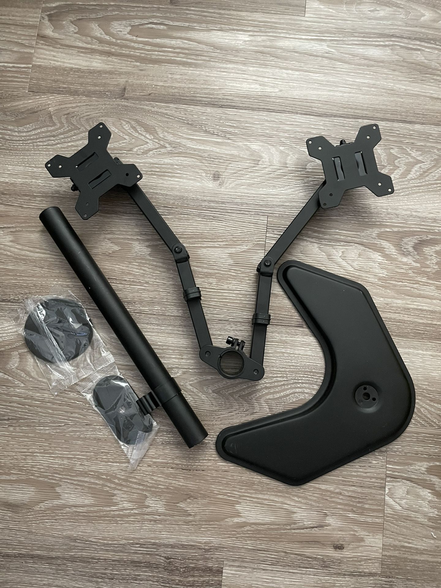 VIVO STAND VIVO STAND-V002F Dual LED LCD Monitor Free-Standing Desk Stand for 2 Screens