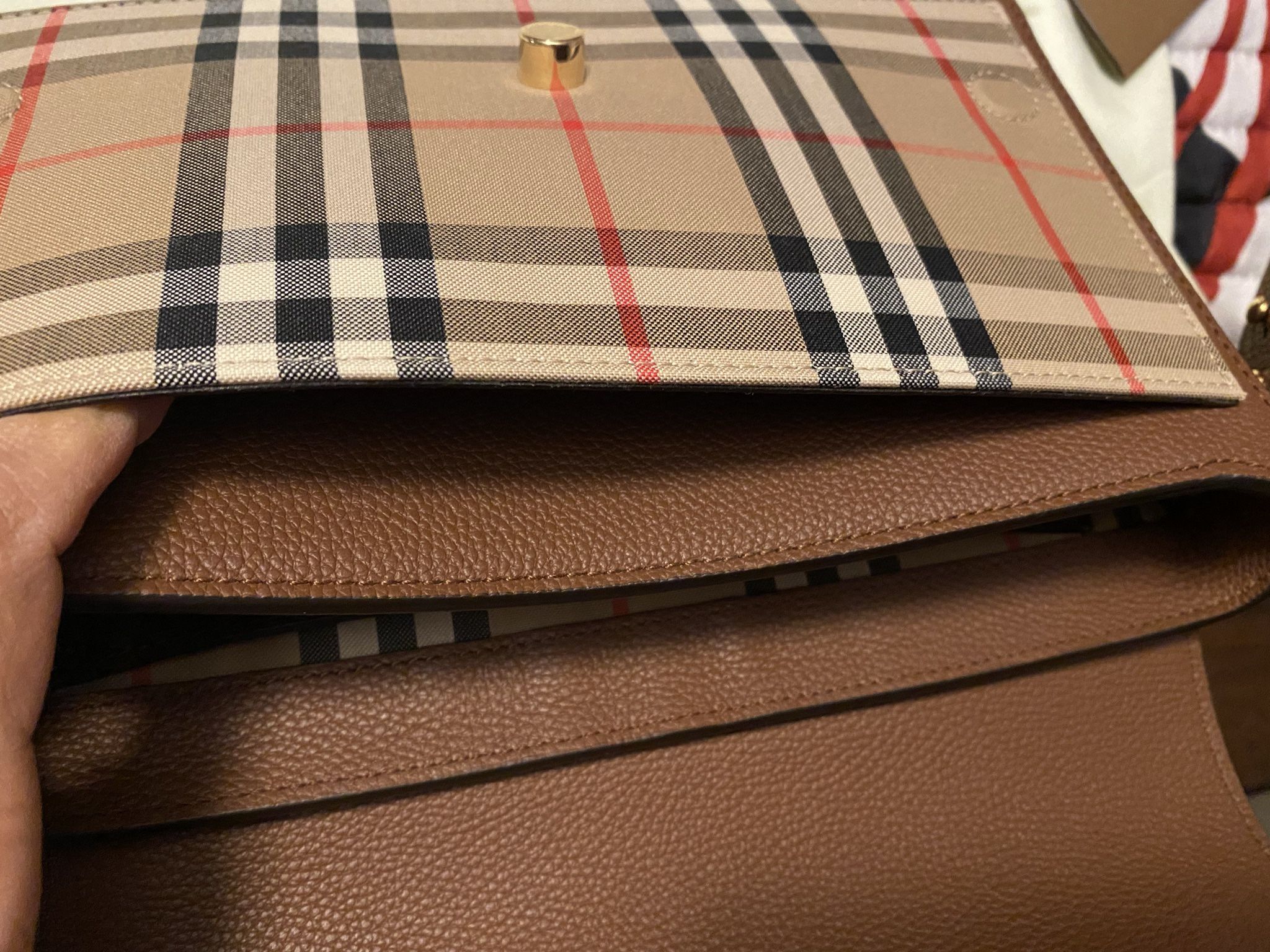 Burberry Leather and Vintage Note Crossbody
