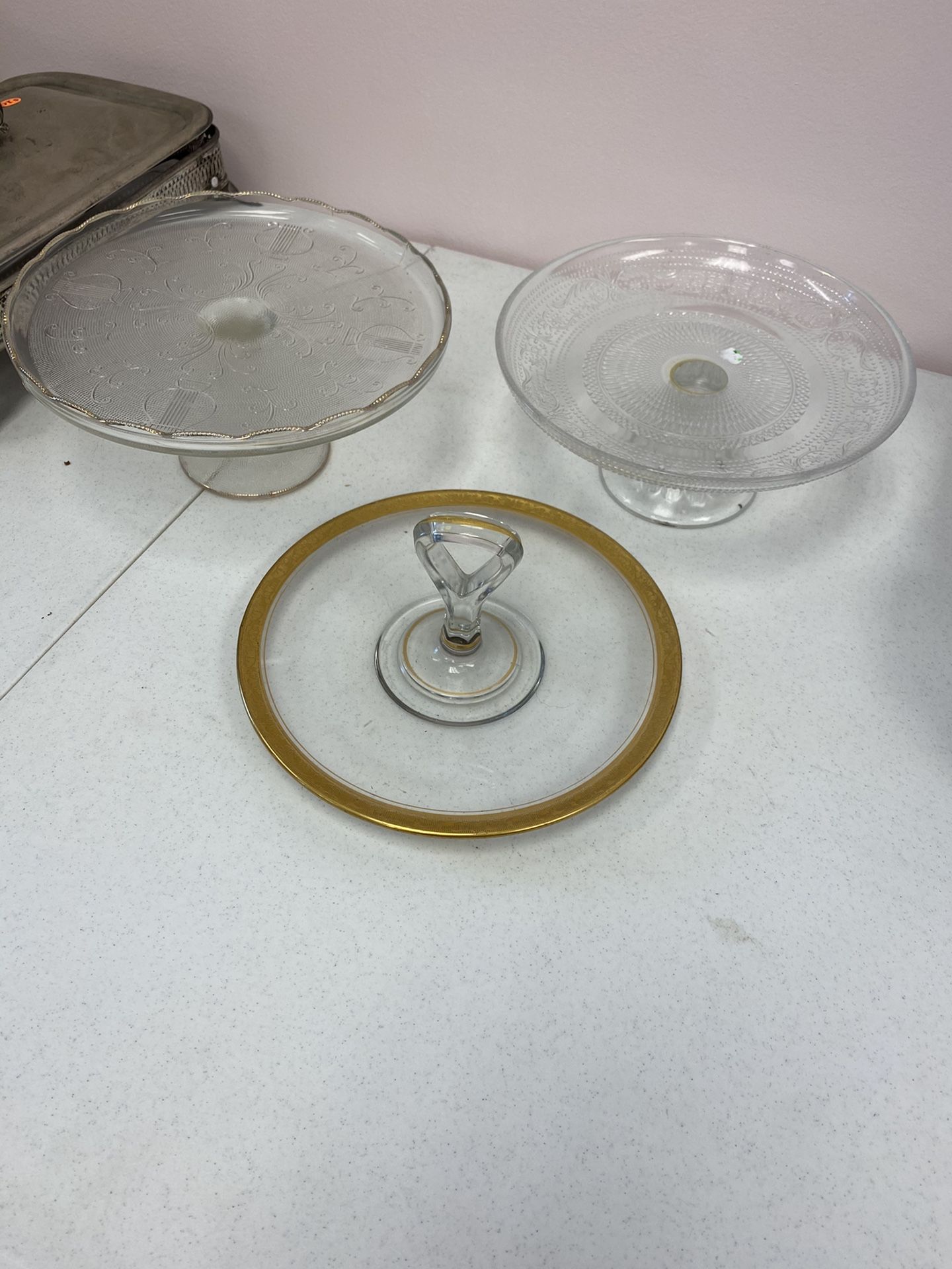 3 vintage dessert/cake Stands