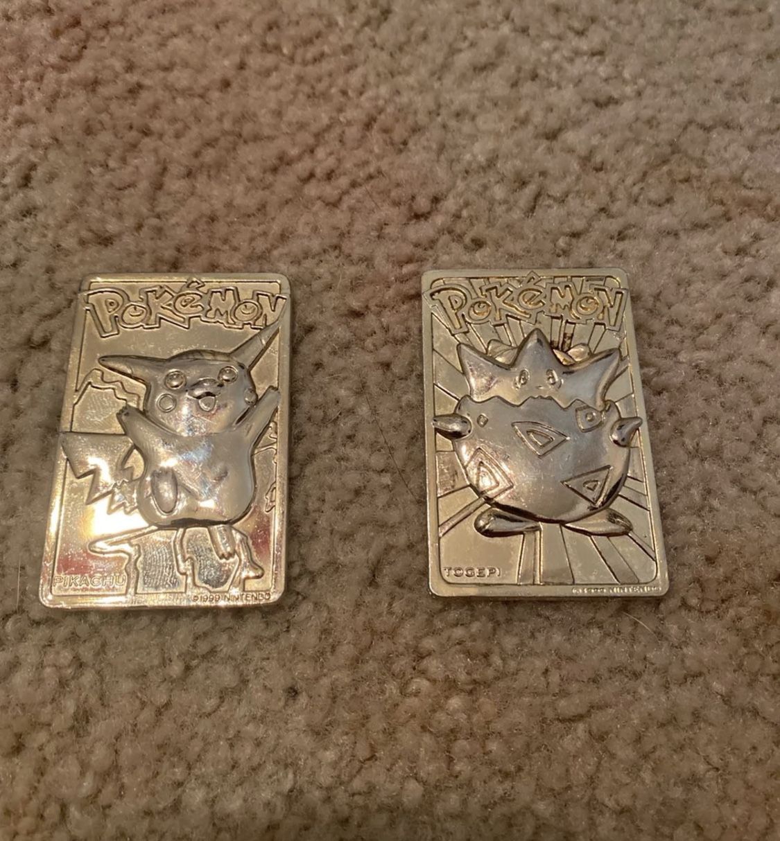 (Negotiable) 24k Gold Pokemon Cards Pikachu and Togepi