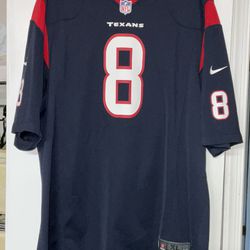 Nike Adult Houston Texans NFL Jersey XL Shaub #8 Pre-owned  No flaws Direct to Garment printed Thumbnail