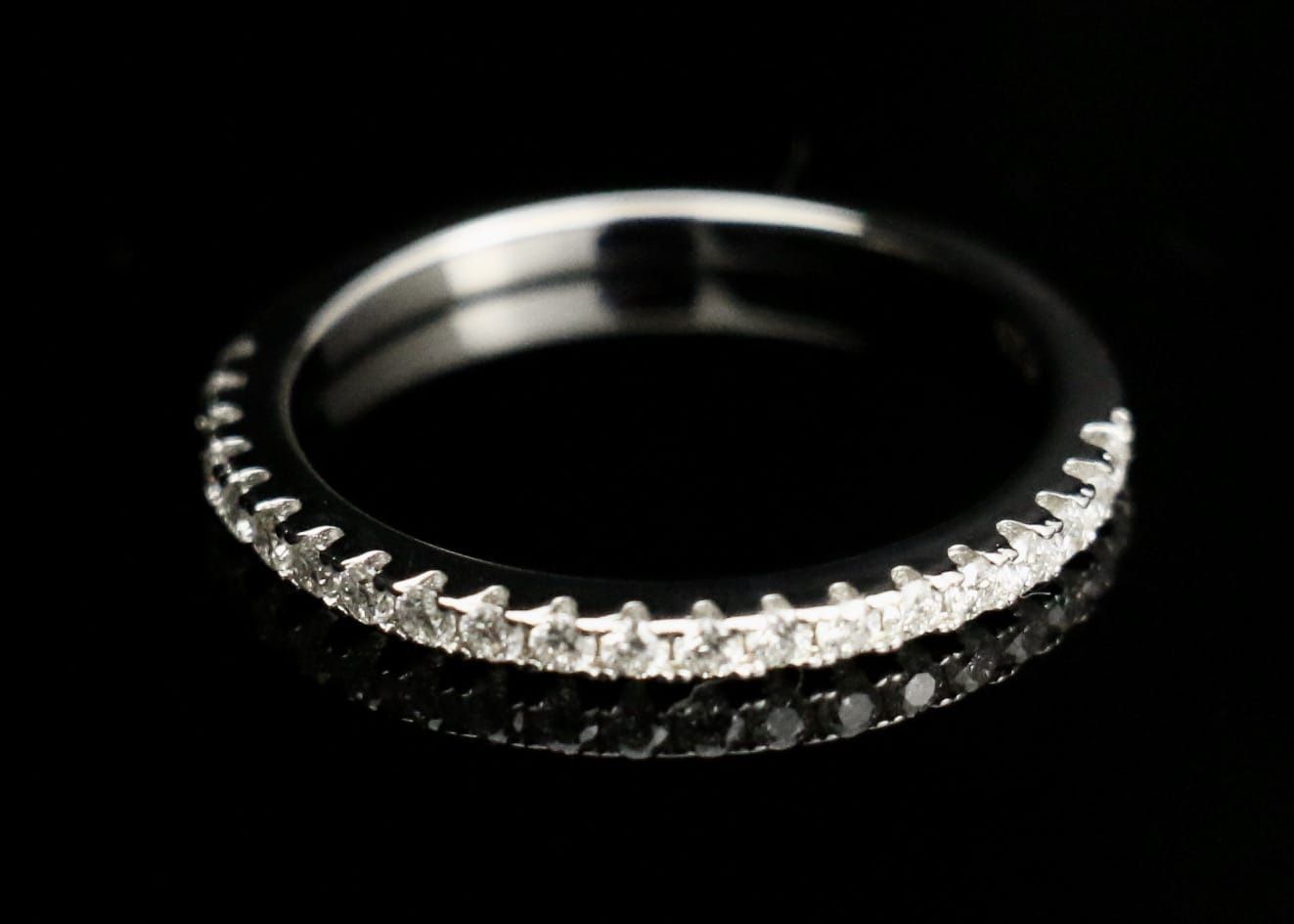 Moissanite Engagement Band